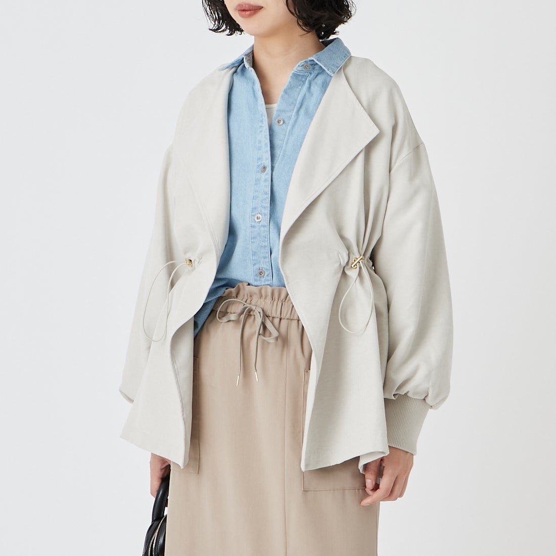 60 ｸﾞﾚｰｼﾞｭ&&モデル身長：162cm 着用サイズ：F&&