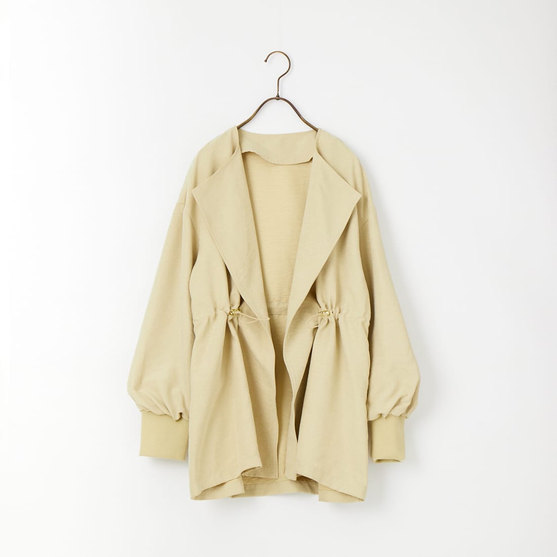 Jf Ready Made [ジェイエフレディメイド] スエードライク ピーチウエストドローコート [8560249-01] 61 ﾍﾞｰｼﾞｭ