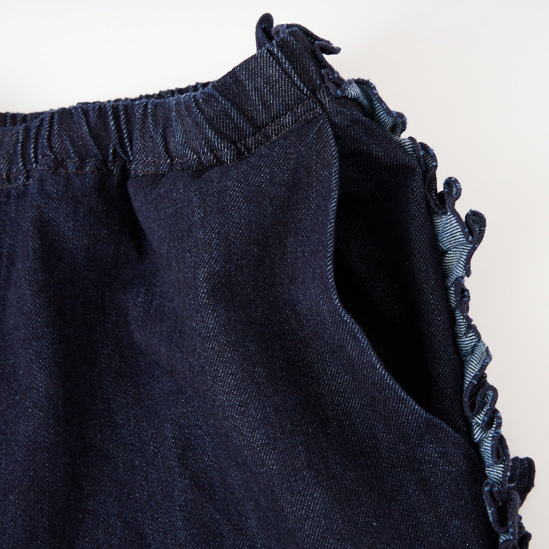 RhodolirioN [ロドリリオン] フリルサイドデニムフレアパンツ [SW1011] INDIGO