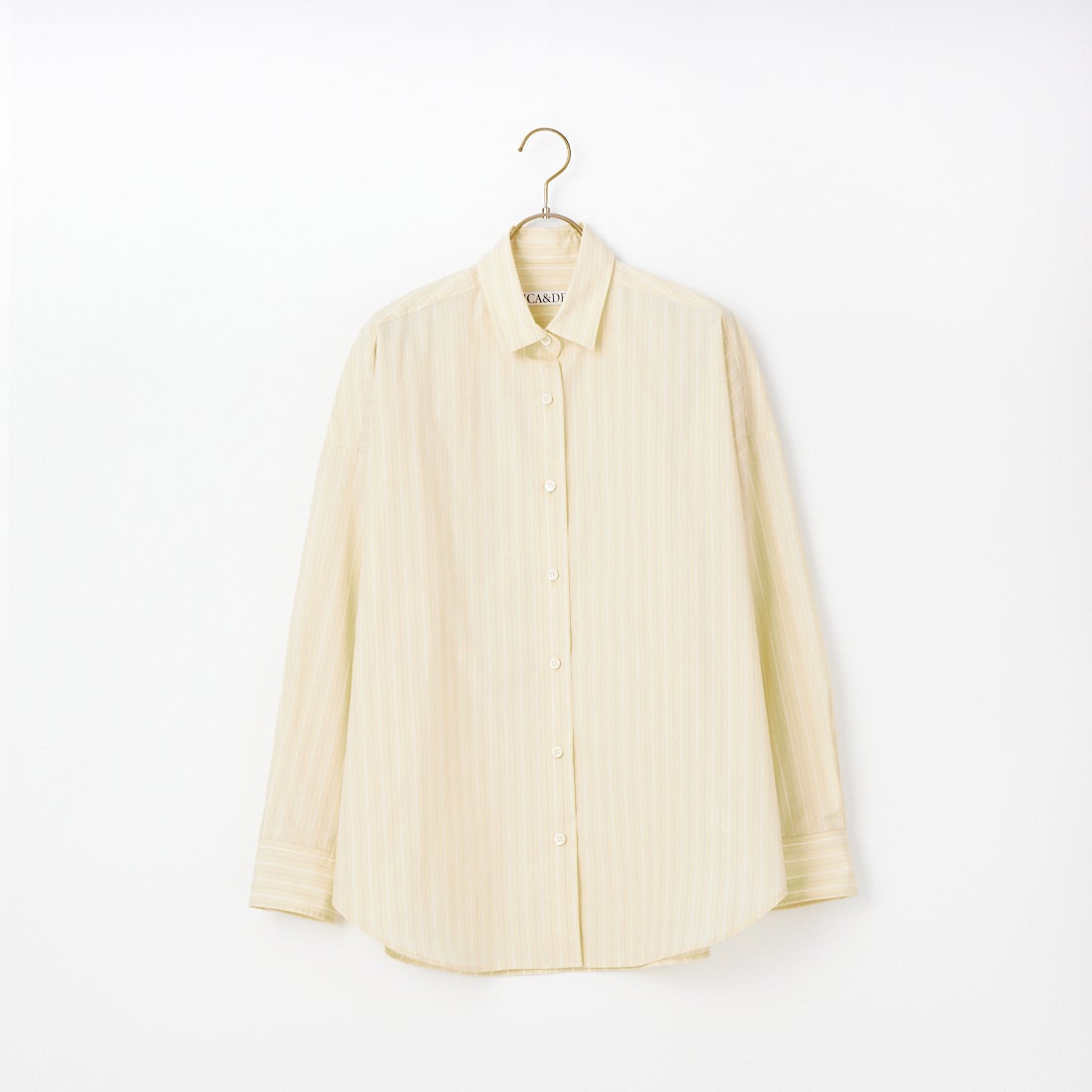 MICA&DEAL [マイカアンドディール] ポプリンストライプオーバーシャツ [0126101009] YELLOW