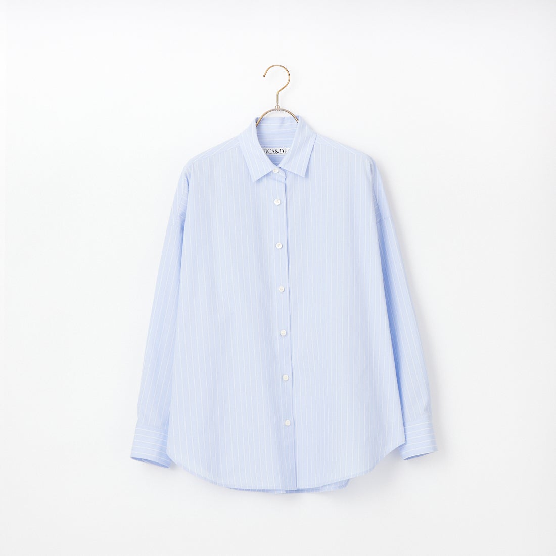 MICA&DEAL [マイカアンドディール] ポプリンストライプオーバーシャツ [0126101009] BLUE