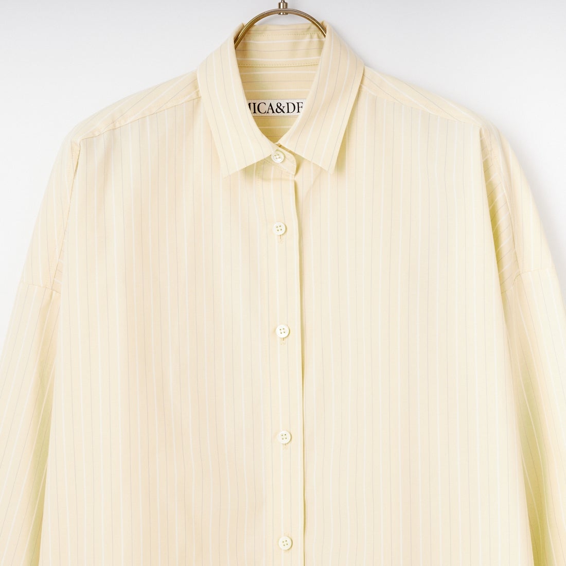 MICA&DEAL [マイカアンドディール] ポプリンストライプオーバーシャツ [0126101009] YELLOW