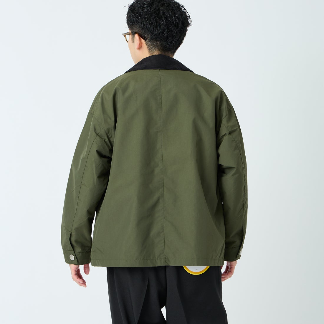 DANTON [ダントン] ナイロンタフタ カバーオールジャケット [DT-A0647STV] OLIVE &&モデル身長：168cm 着用サイズ：38&&