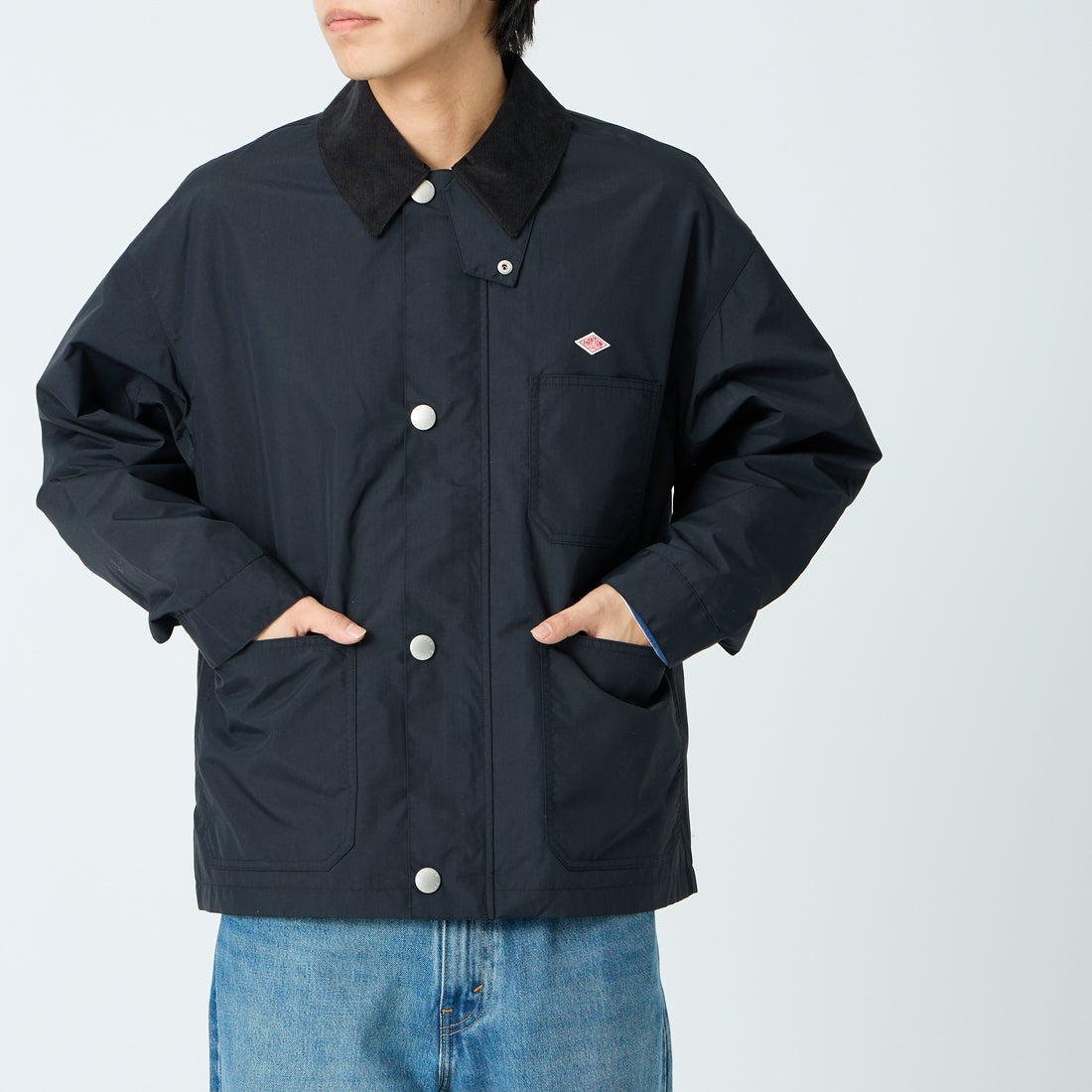 DANTON [ダントン] ナイロンタフタ カバーオールジャケット [DT-A0647STV] BLACK