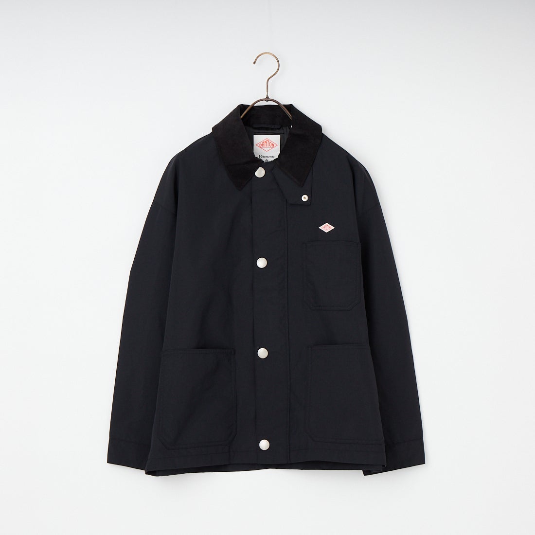 DANTON [ダントン] ナイロンタフタ カバーオールジャケット [DT-A0647STV] BLACK