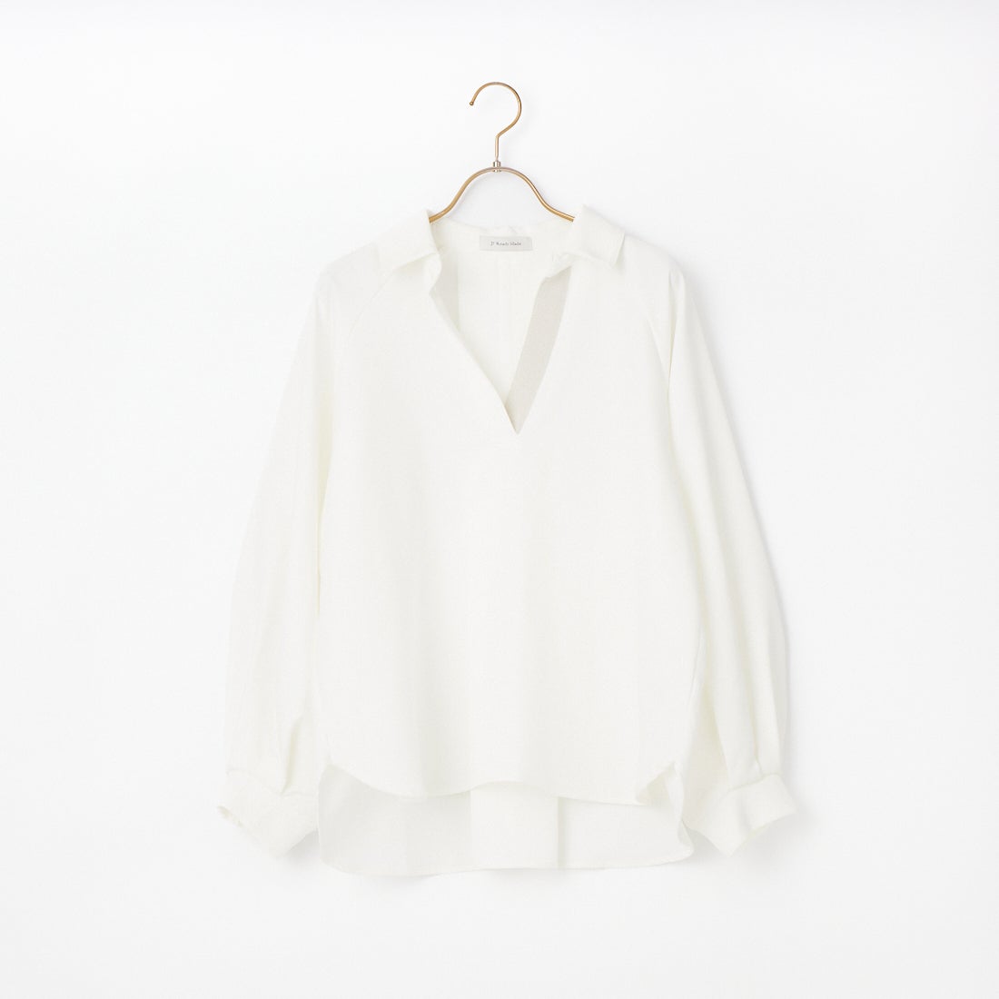 Jf Ready Made [ジェイエフレディメイド] パウダーストレッチ スキッパーブラウス [4126104] ｵﾌﾎﾜｲﾄ