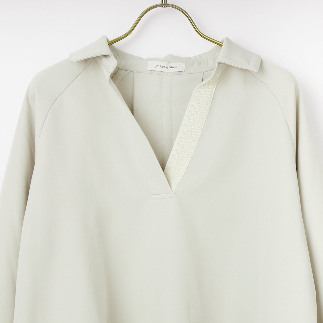 Jf Ready Made [ジェイエフレディメイド] パウダーストレッチ スキッパーブラウス [4126104] ﾗｲﾄｸﾞﾚｰ