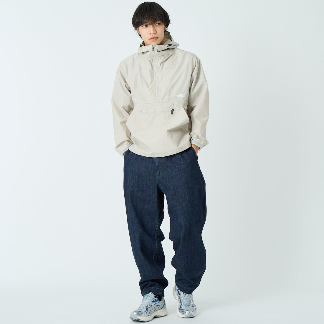 THE NORTH FACE [ザ ノースフェイス] コンパクトアノラック [NP22630] FI &&モデル身長：179cm 着用サイズ：M&&
