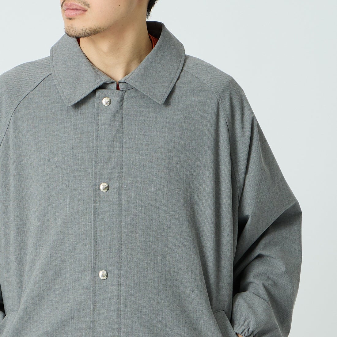 UNIVERSAL OVERALL [ユニバーサルオーバーオール] 別注 コーチジャケット [U2611422IN-JF] LT.GRAY