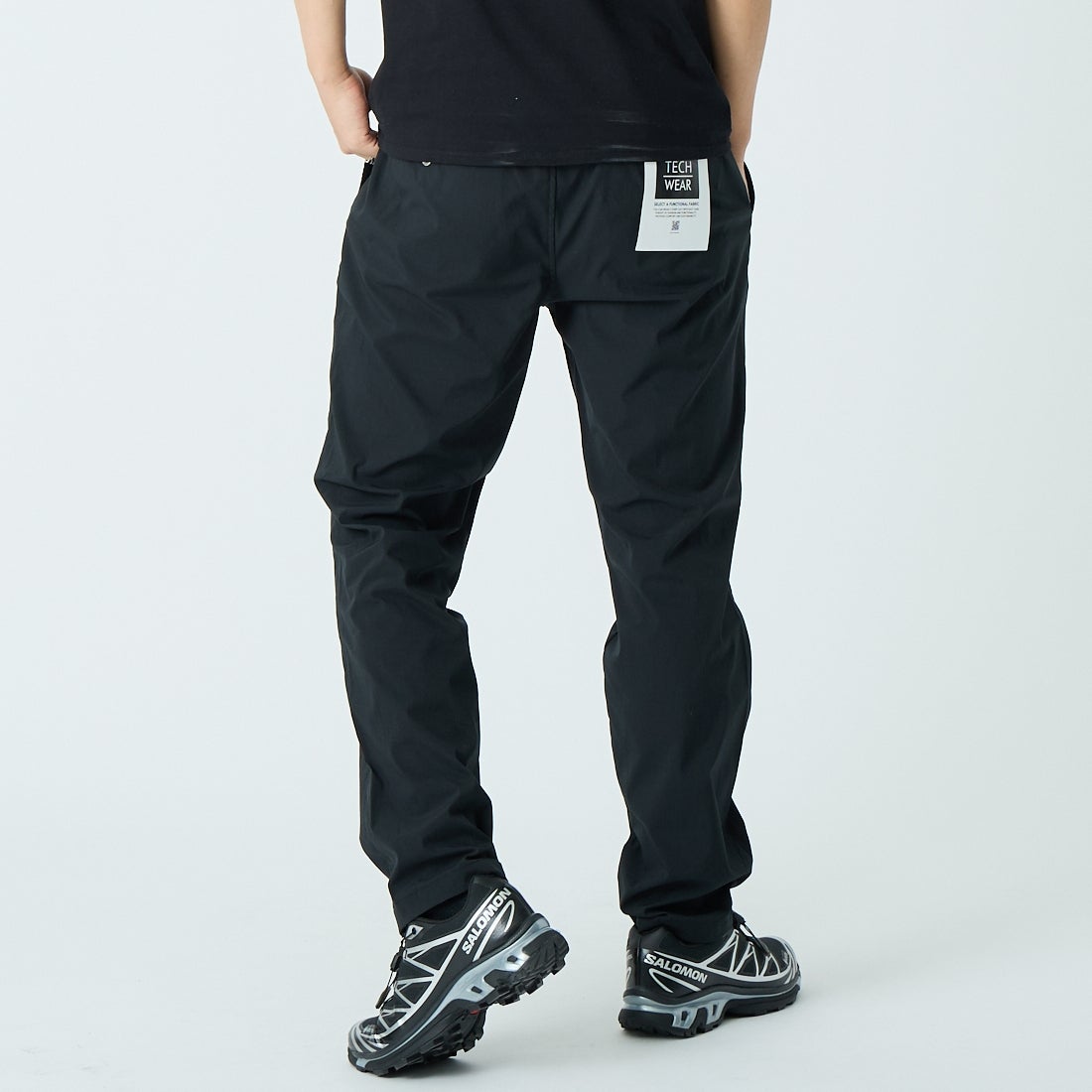 Jeans Factory Clothes [ジーンズファクトリークローズ] プライムフレックス1Pイージートラウザー [JFC-262-011] 61 BLK &&モデル身長：179cm 着用サイズ：XL&&