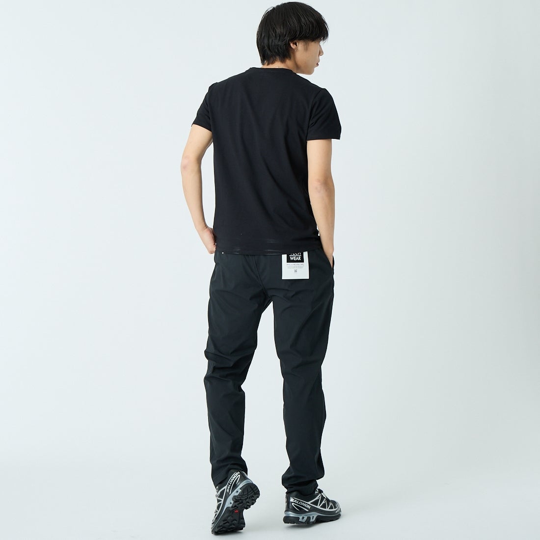 Jeans Factory Clothes [ジーンズファクトリークローズ] プライムフレックス1Pイージートラウザー [JFC-262-011] 61 BLK &&モデル身長：179cm 着用サイズ：XL&&