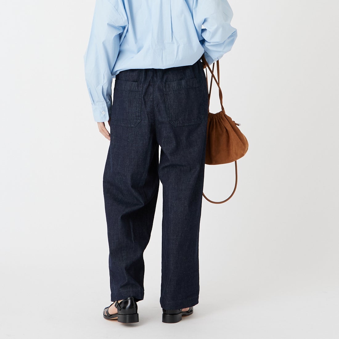 Jeans Factory Clothes [ジーンズファクトリークローズ] イージーワイドベイカーパンツ [IN24-PT-6] O.W &&モデル身長：162cm 着用サイズ：34&&