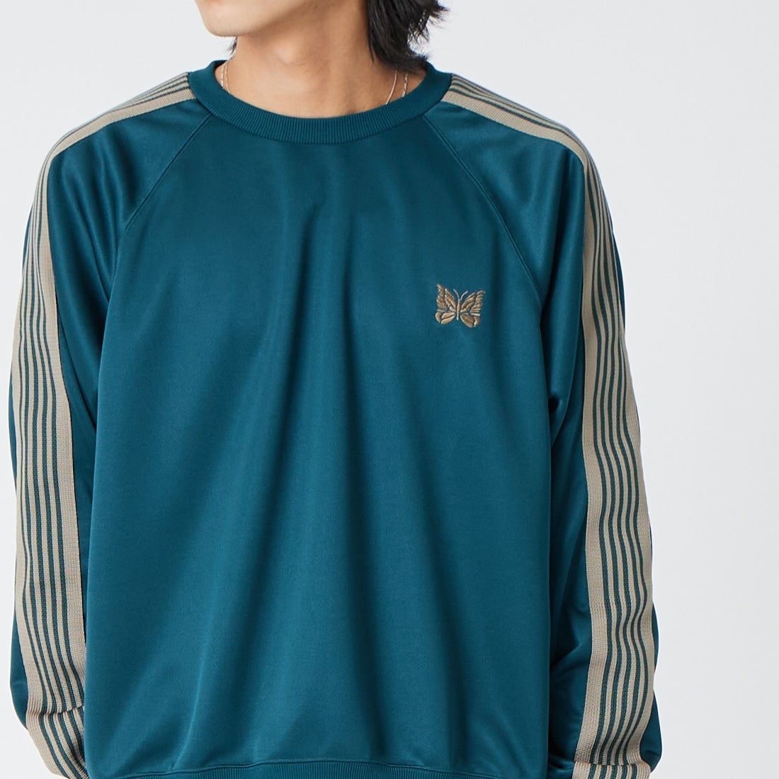 Needles [ニードルズ] トラッククルーネックシャツ [SX405] B GREEN