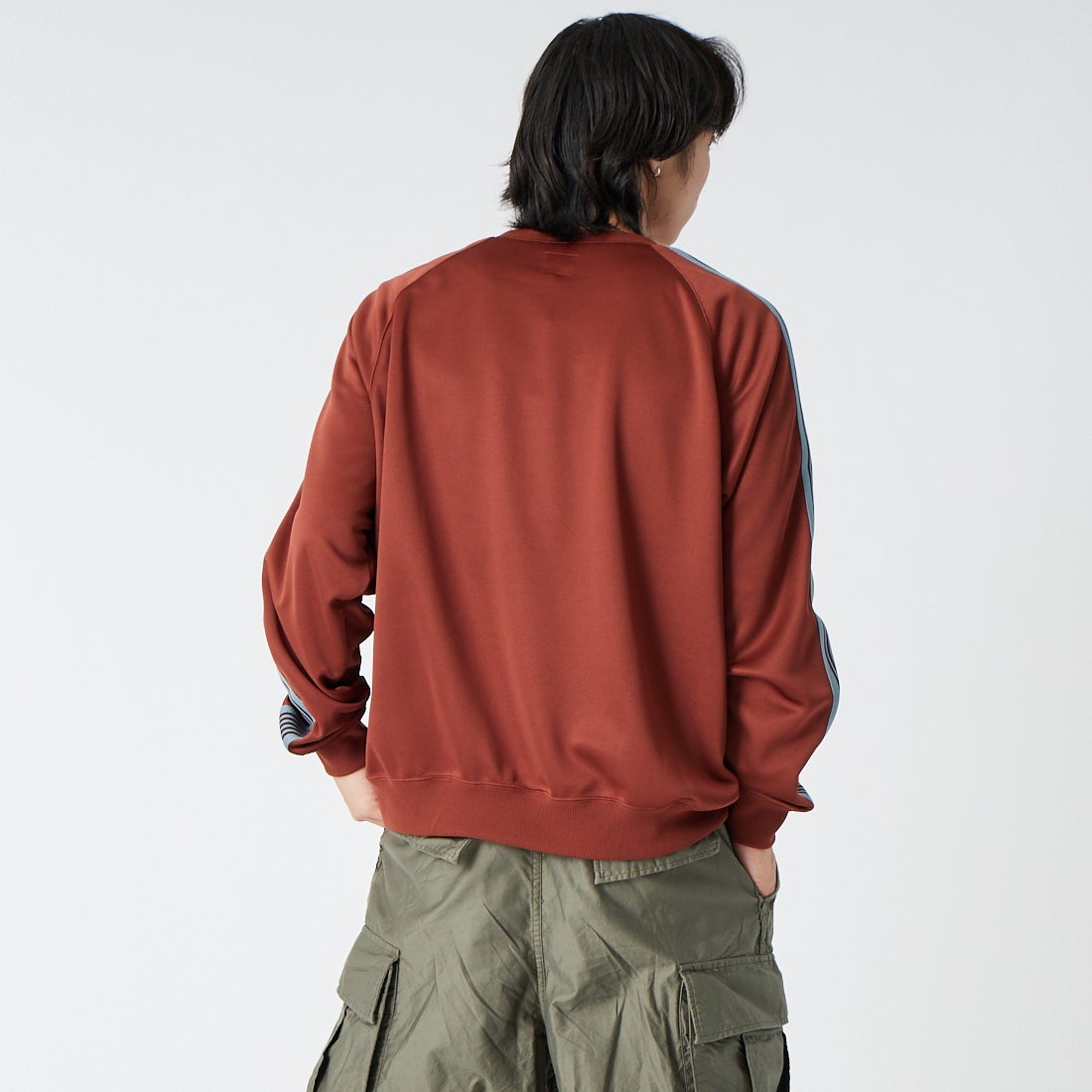 Needles [ニードルズ] トラッククルーネックシャツ [SX405] A RUST &&モデル身長：179cm 着用サイズ：L&&