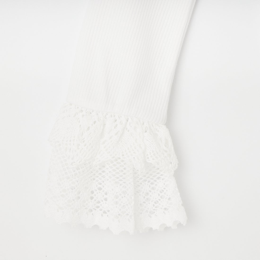 RhodolirioN [ロドリリオン] リブレースカフプルオーバーTシャツ [SW1083] A WHITE