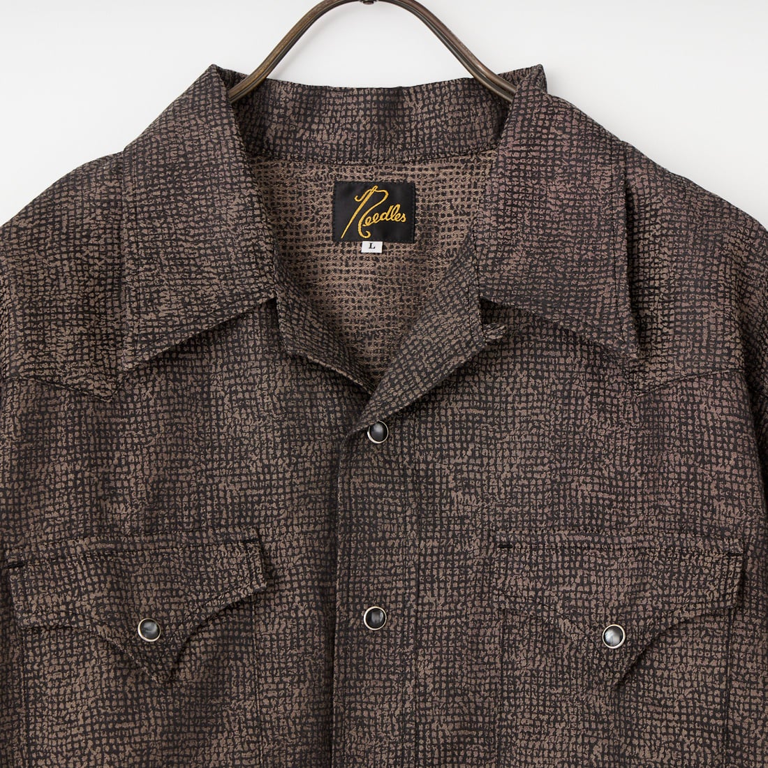 Needles [ニードルズ] ショートスリーブウェスタンシャツ [SX271] B BROWN