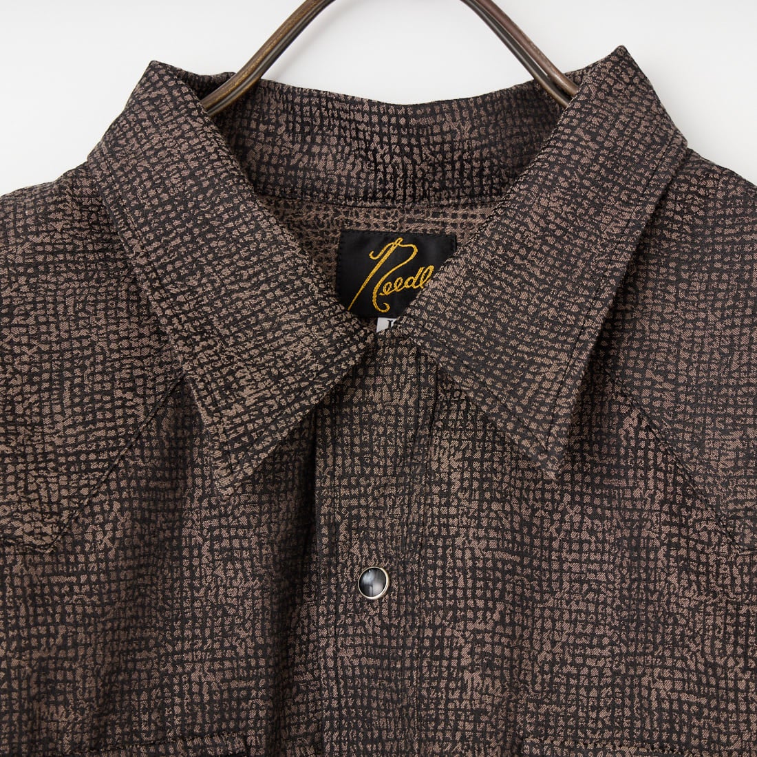 Needles [ニードルズ] ショートスリーブウェスタンシャツ [SX271] B BROWN