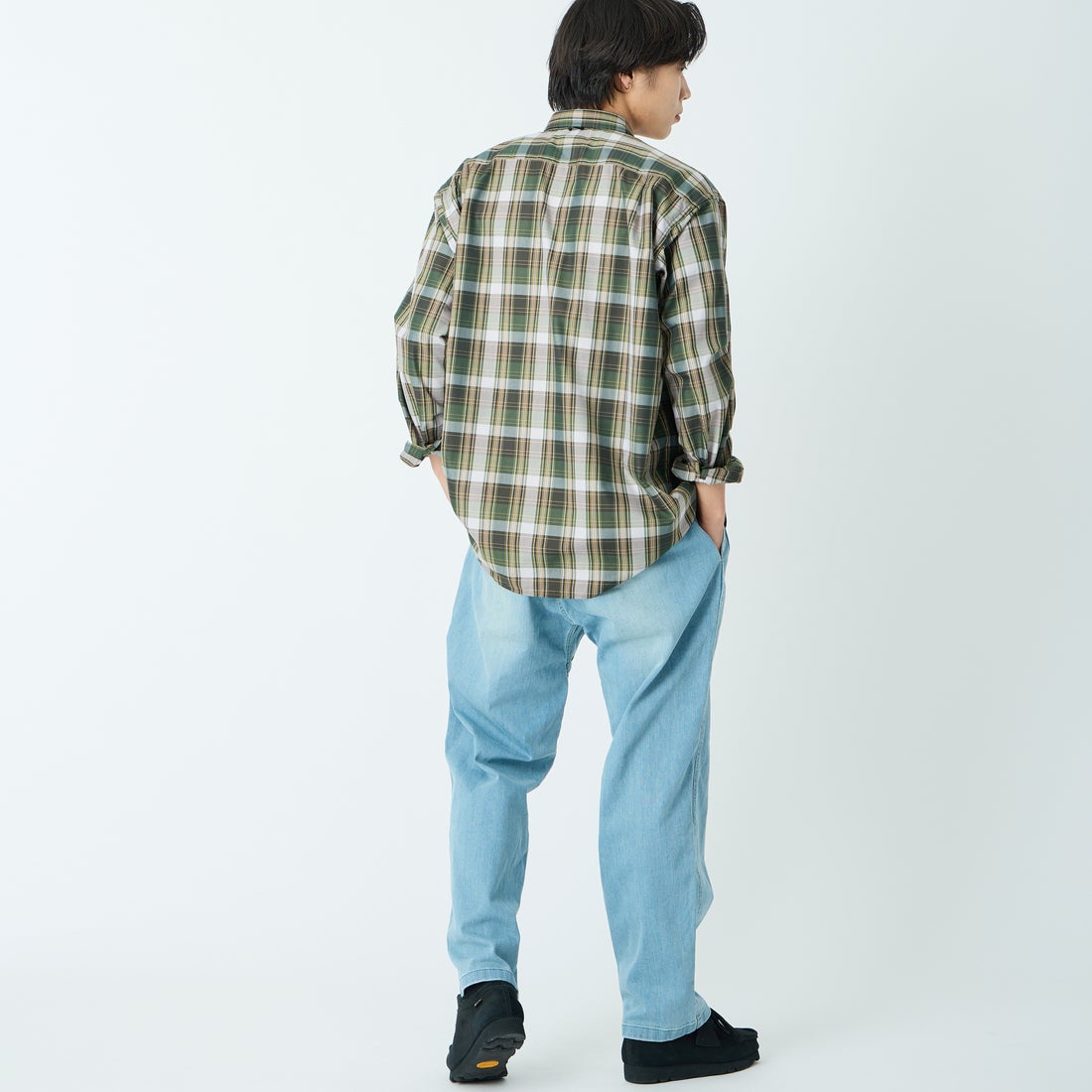 GRAMiCCi [グラミチ] 別注 ストレッチデニム エブリデイパンツ [GUP6-S2014-JF] MEDIUM USE &&モデル身長：179cm 着用サイズ：XL&&