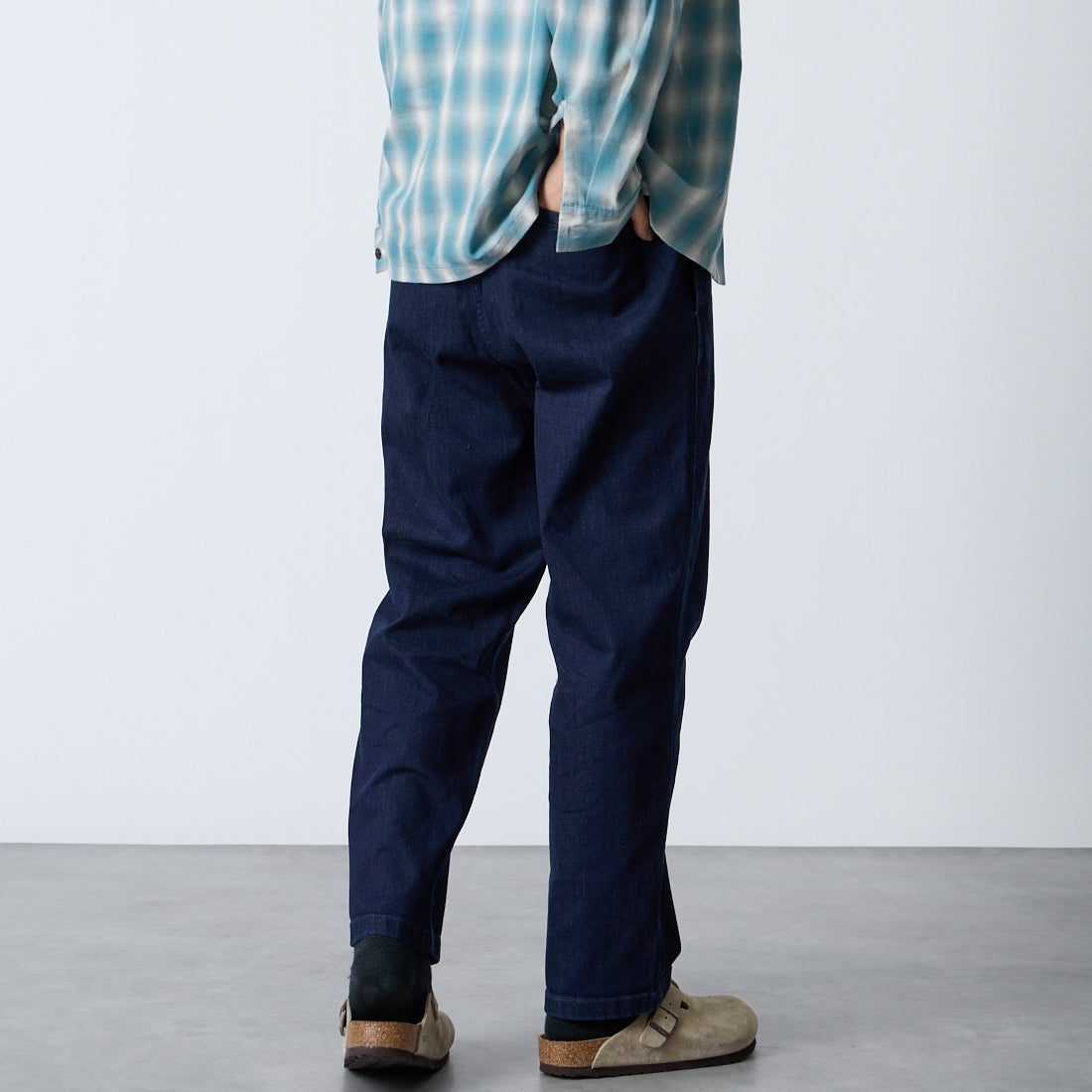 GRAMiCCi [グラミチ] 別注 ストレッチデニム エブリデイパンツ [GUP6-S2014-JF] ONE WASH &&モデル身長：179cm 着用サイズ：L&&