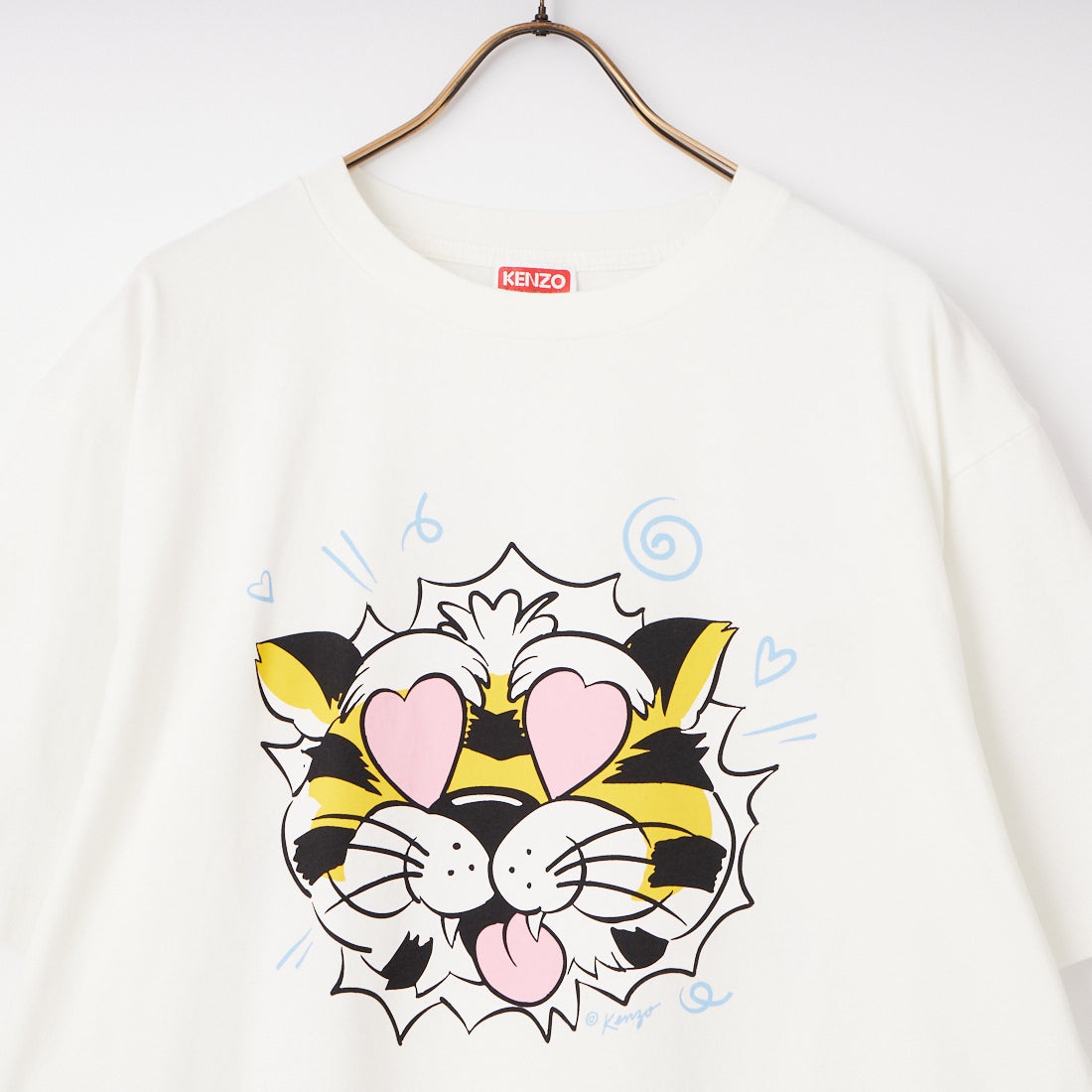 KENZO [ケンゾー] KENZO Wild Tiger オーバーサイズTシャツ [FG55TS4034SG] 02 OFF WHI