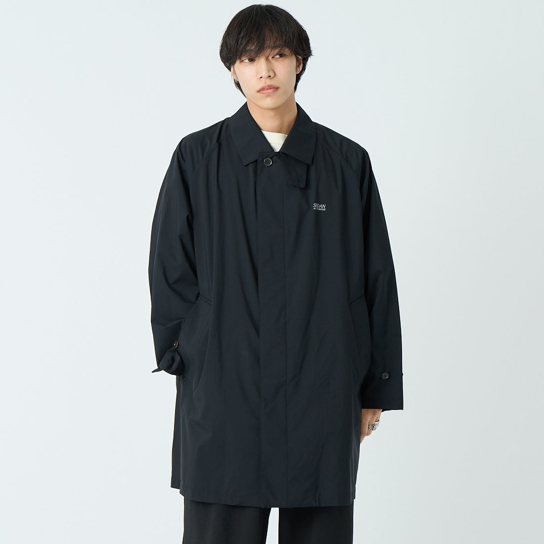 BLACK&&モデル身長：179cm 着用サイズ：L&&