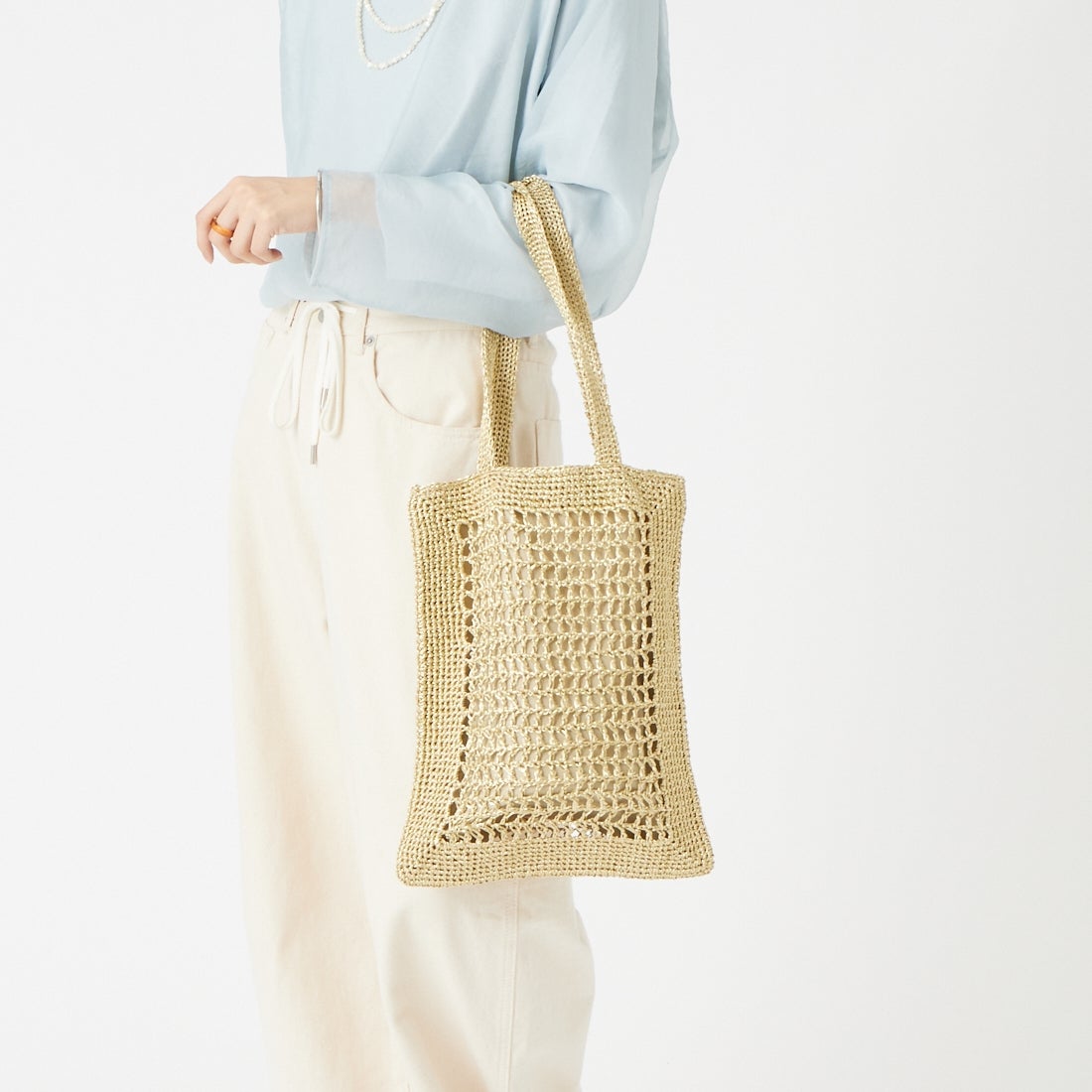 CACHELLIE [カシェリエ] メタリックフラットトートバッグ [C8838] GOLD