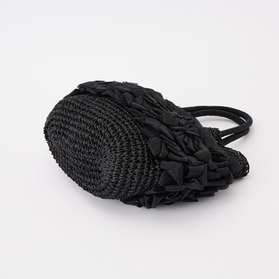 CACHELLIE [カシェリエ] ペーパー×オーガンジー フリルトートバッグ [C8826] BLACK