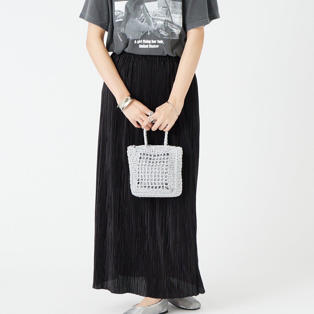 CACHELLIE [カシェリエ] メタリック2WAYショルダーバッグ [C8839] SILVER