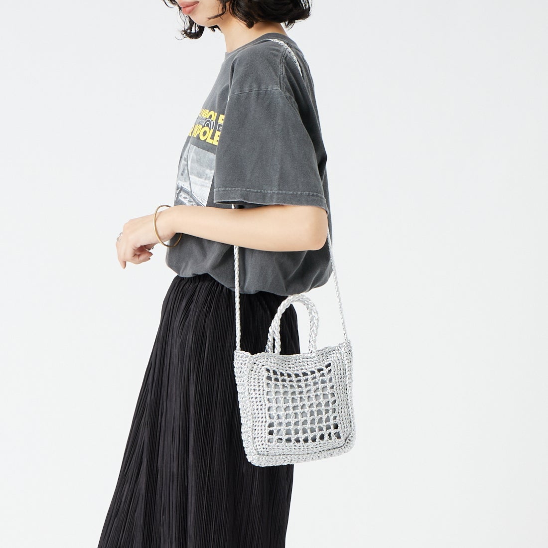 CACHELLIE [カシェリエ] メタリック2WAYショルダーバッグ [C8839] SILVER