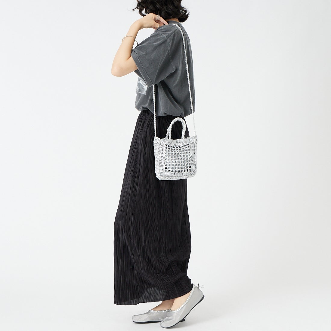 CACHELLIE [カシェリエ] メタリック2WAYショルダーバッグ [C8839] SILVER