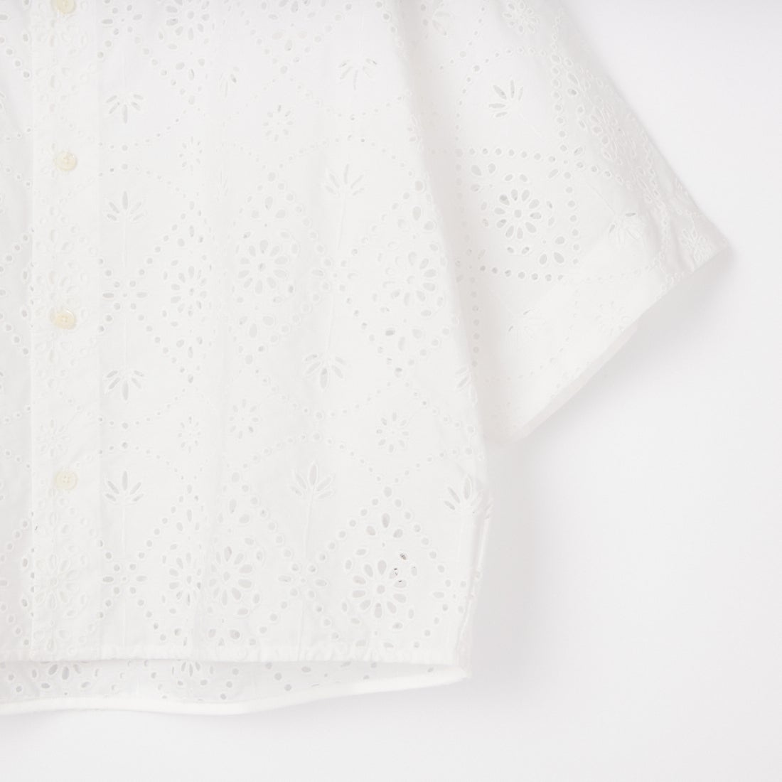 TICCA [ティッカ] レース半袖シャツ [TBFS-122] WHITE