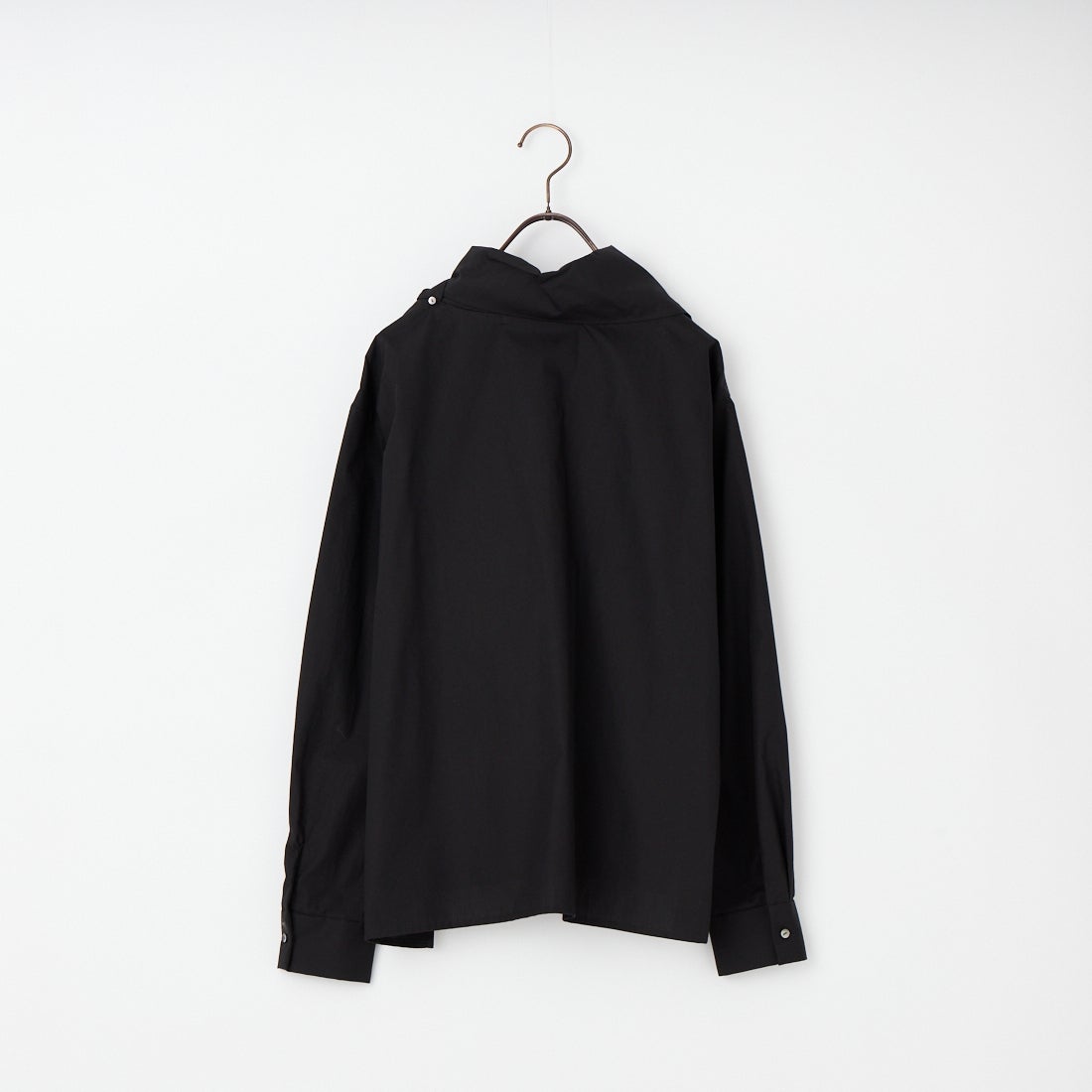 mizuiro ind [ミズイロインド] スカーフカラーシャツ [1-230148] 99 BLACK