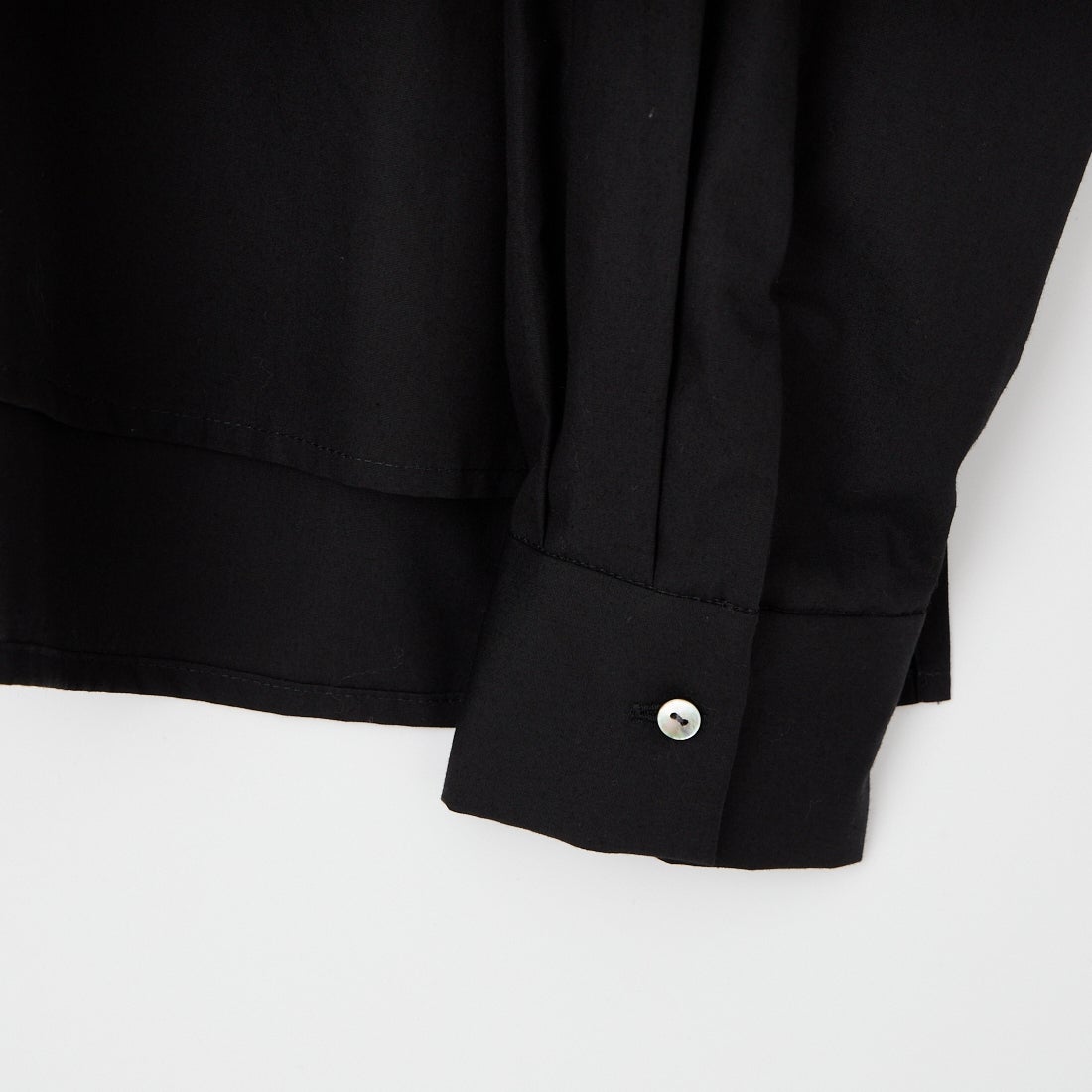 mizuiro ind [ミズイロインド] スカーフカラーシャツ [1-230148] 99 BLACK