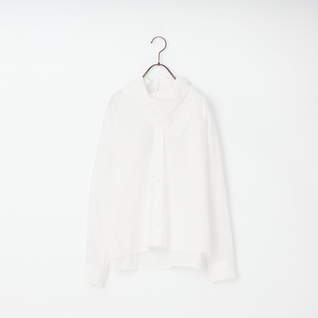 mizuiro ind [ミズイロインド] スカーフカラーシャツ [1-230148] 11 OFF WHI