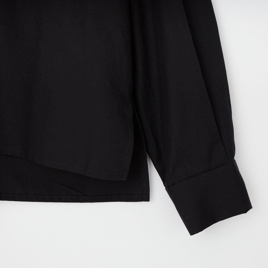 mizuiro ind [ミズイロインド] スカーフカラーシャツ [1-230148] 99 BLACK