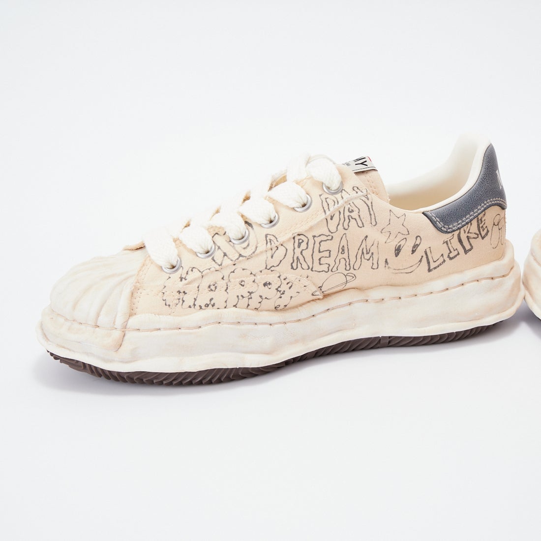 Maison MIHARA YASUHIRO [メゾン ミハラヤスヒロ] BLAKEY グラフィティプリント キャンバススニーカー [A16FW730] WHITE