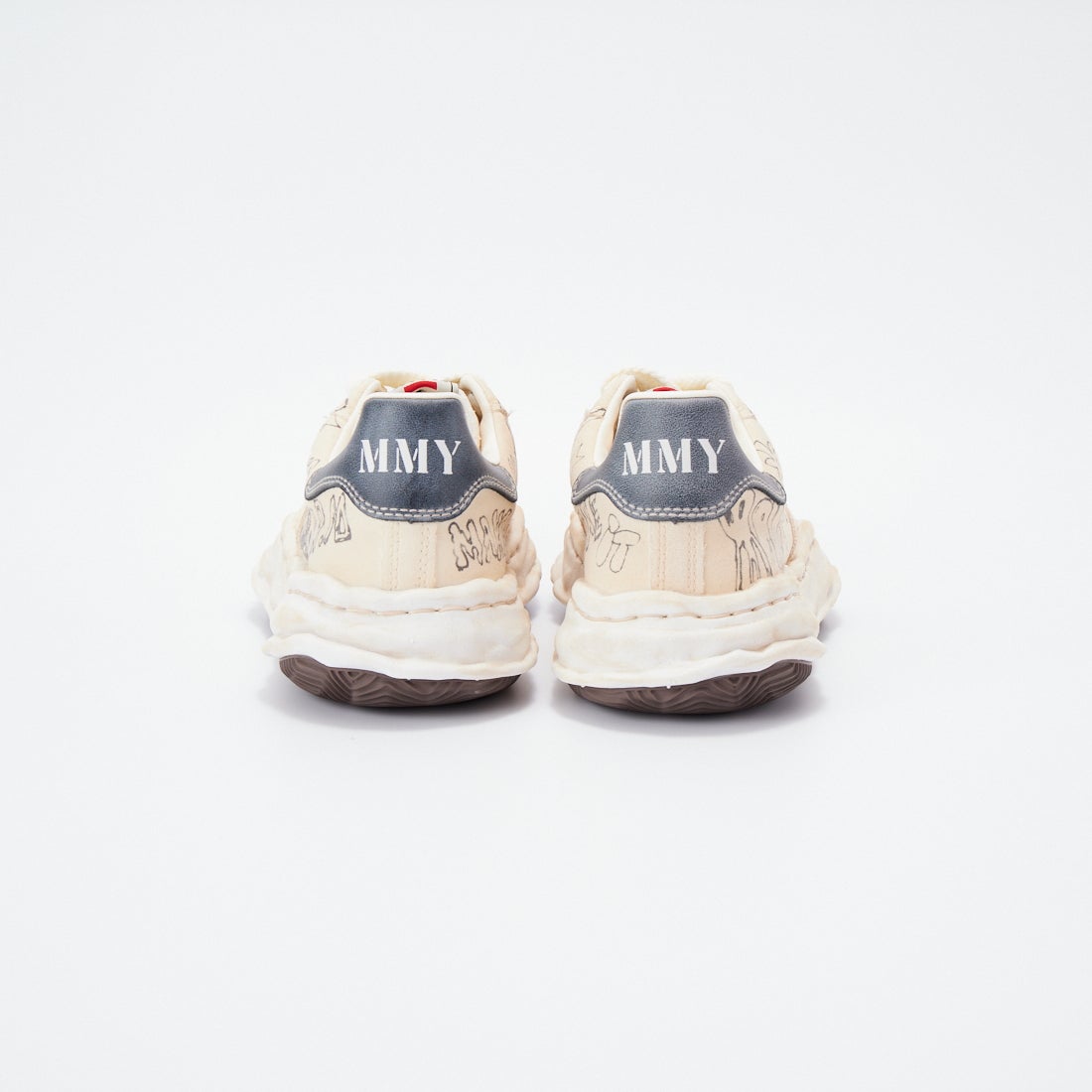 Maison MIHARA YASUHIRO [メゾン ミハラヤスヒロ] BLAKEY グラフィティプリント キャンバススニーカー [A16FW730] WHITE