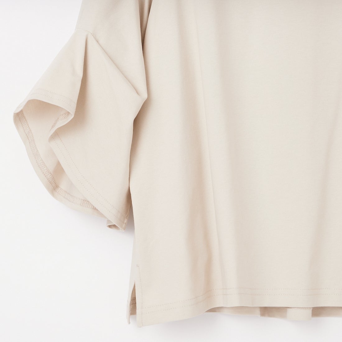 Jf Ready Made [ジェイエフレディメイド] TCシルケット袖たくし上げ7分袖Tシャツ [3211102] 714 ｸﾞﾚｰｼﾞ