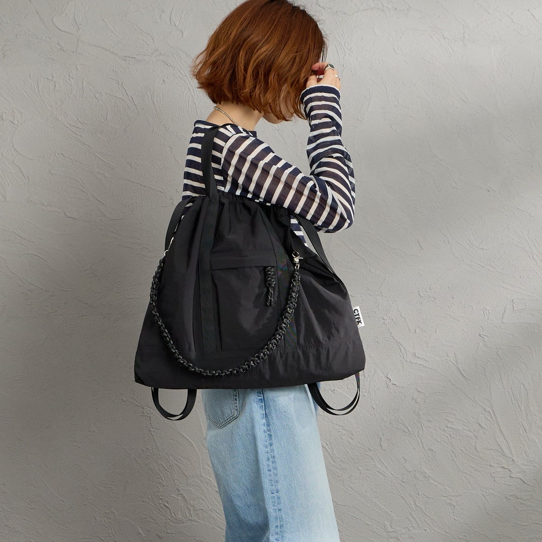 CONTROL FREAK [コントロールフリーク] ナイロン3WAYスクエアトートバッグ [254-120526] ﾌﾞﾗｯｸ