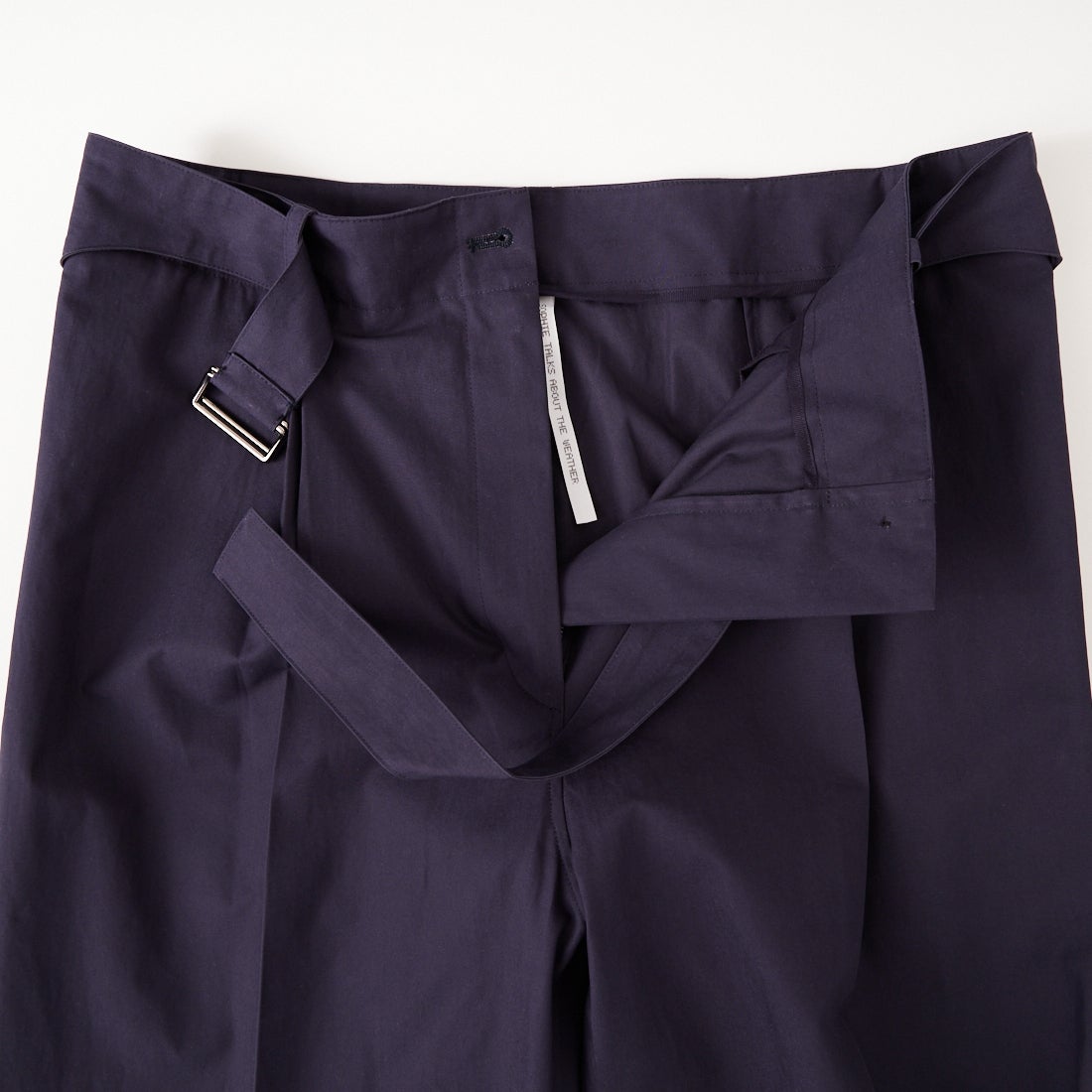 SOPHIE TALKS ABOUT THE WEATHER [ソフィートークスアバウトザウェザー] BELTED PANTS COTTON [COM-26S-PA01] NAVY