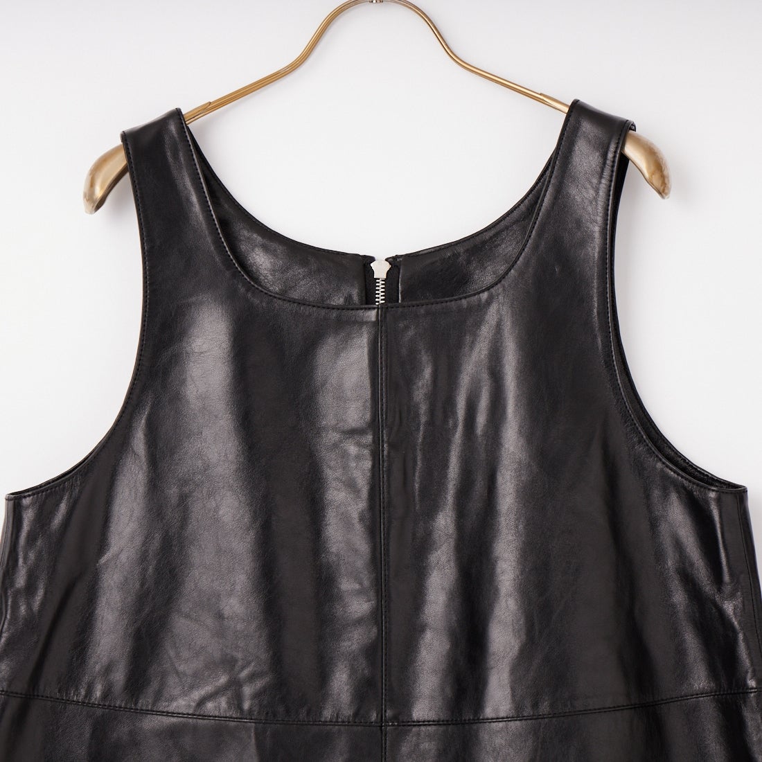 SOPHIE TALKS ABOUT THE WEATHER [ソフィートークスアバウトザウェザー] レザーサックドレス [COM-26S-OP01] BLACK