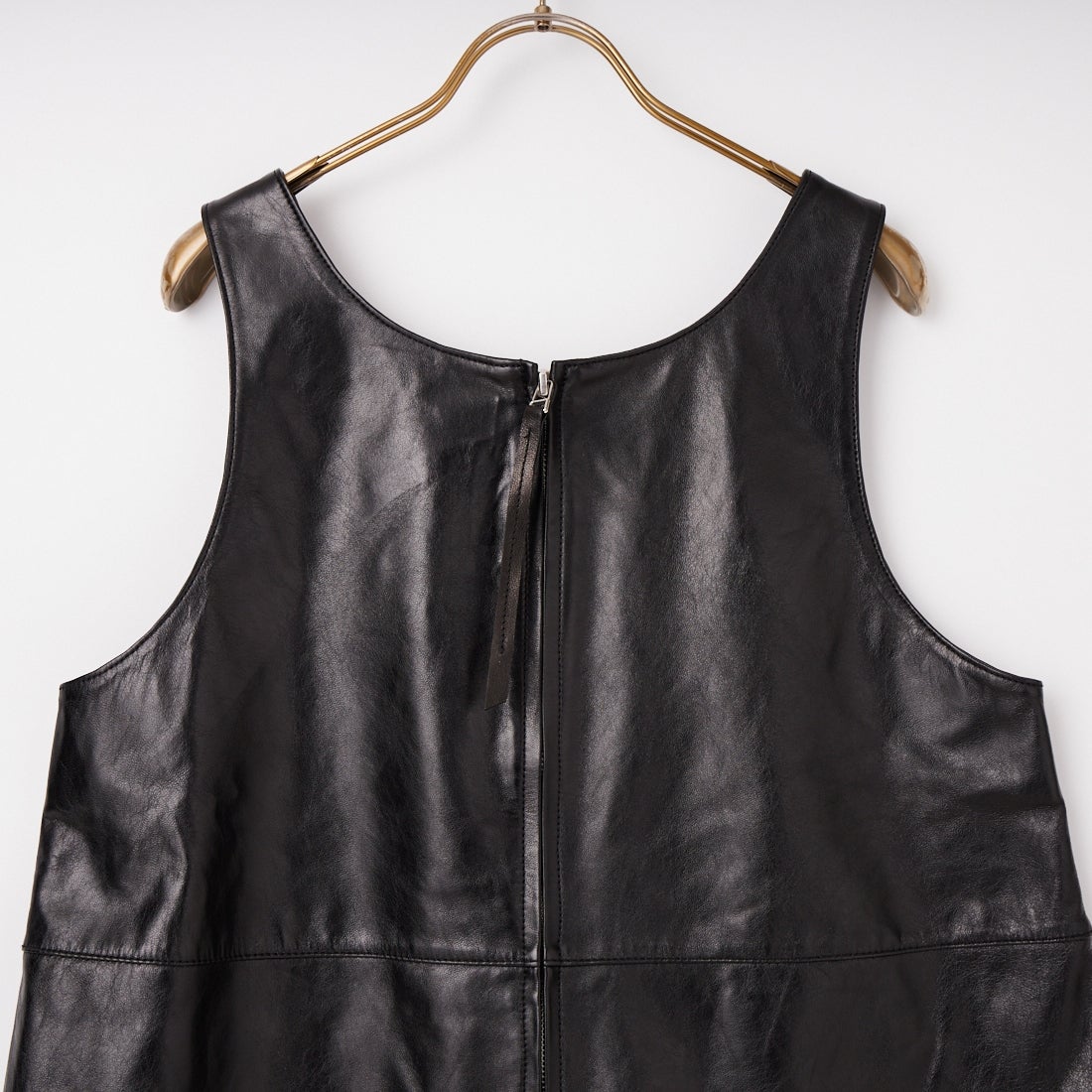 SOPHIE TALKS ABOUT THE WEATHER [ソフィートークスアバウトザウェザー] レザーサックドレス [COM-26S-OP01] BLACK