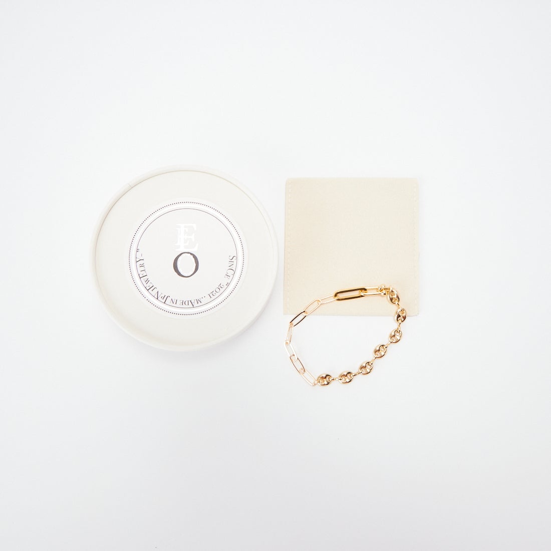 EO [イオ] PC&チャンキーアンカーチェーンブレスレット [EO26SS-20] GOLD