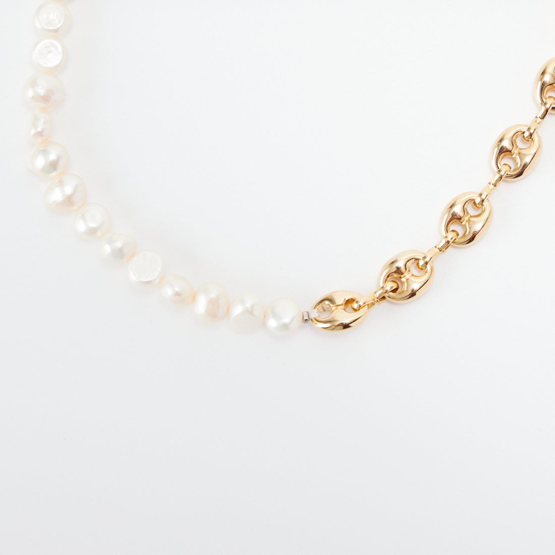 EO [イオ] ミックスチェーン&パールネックレス [EO26SS-09] PEARL/GOLD
