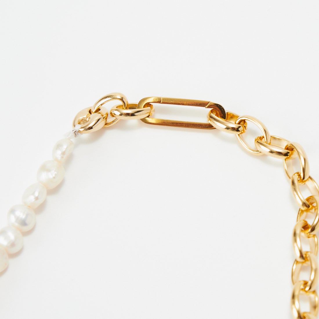 EO [イオ] ミックスチェーン&パールネックレス [EO26SS-09] PEARL/GOLD