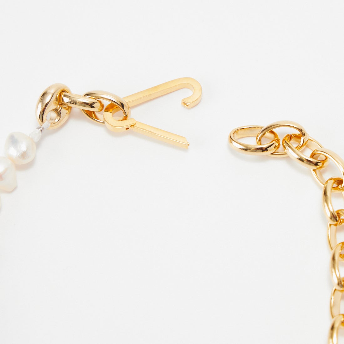 EO [イオ] ミックスチェーン&パールネックレス [EO26SS-09] PEARL/GOLD