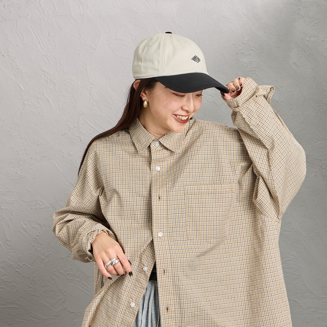 DANTON [ダントン] チノクロス ツートーン6パネルキャップ [DT-H0228TKC] ECRU/BLACK