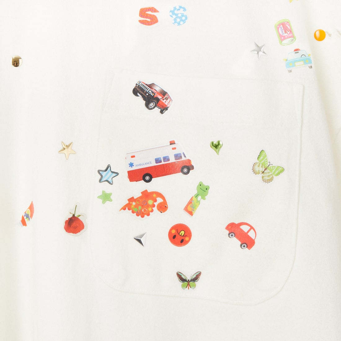 Maison MIHARA YASUHIRO Tシャツ 猫 ステッカー シール Maison MIHARAYASUHIRO/メゾン ミハラヤスヒロ/CAT PRINTED TEE