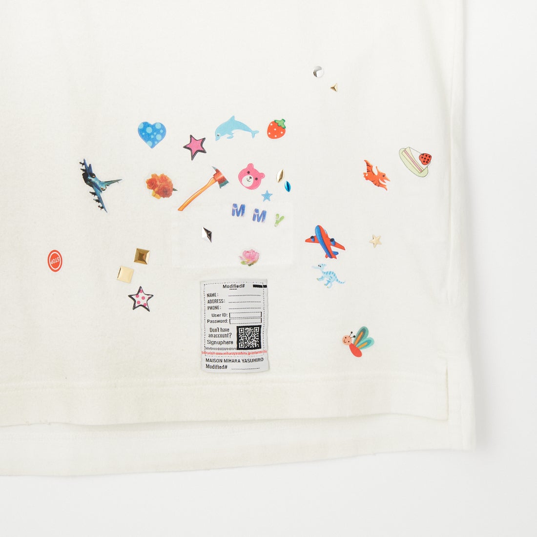 Maison MIHARA YASUHIRO [メゾン ミハラヤスヒロ] キッズステッカープリントTシャツ [J16TS821] WHITE