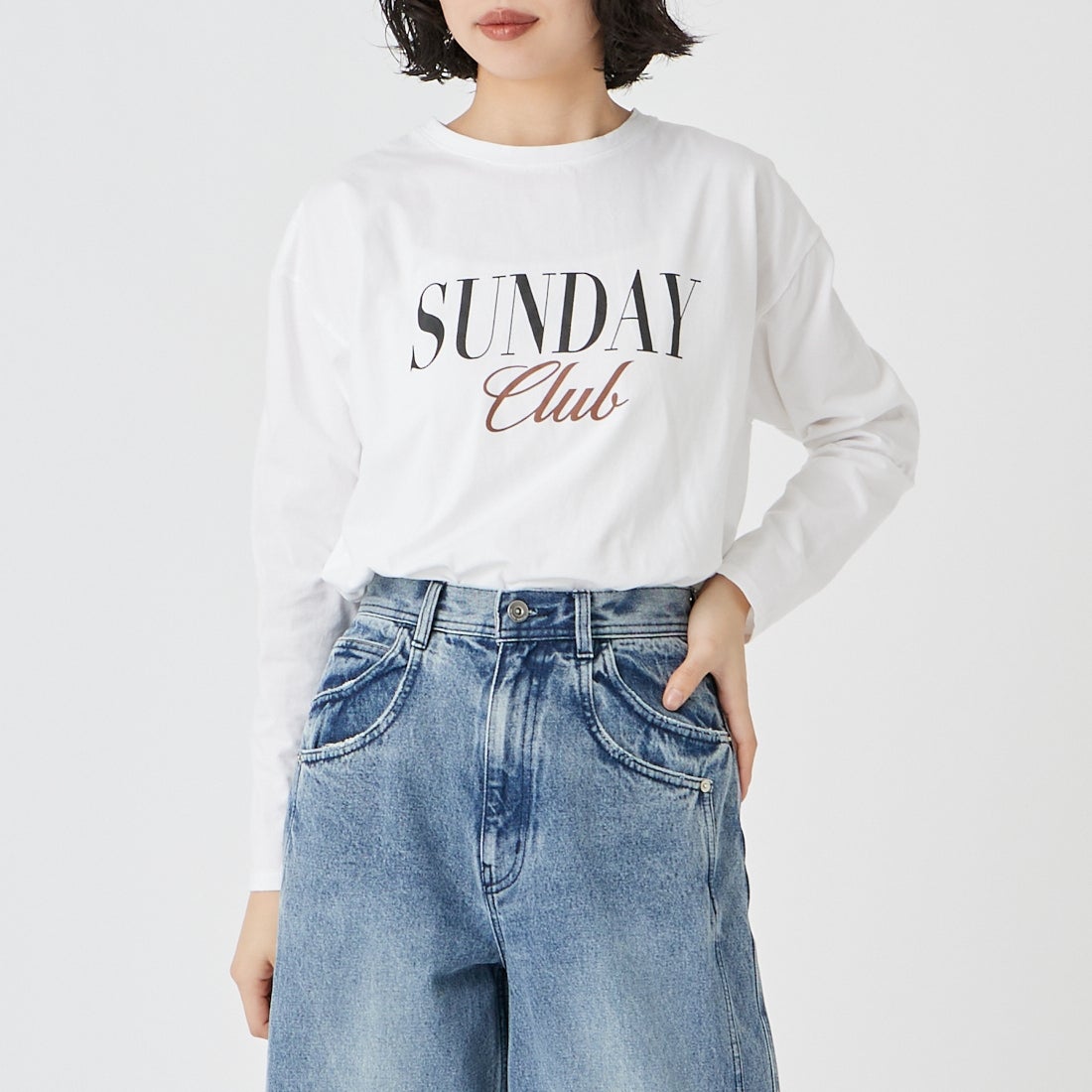 WHITE&&モデル身長：162cm 着用サイズ：F&&